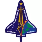 STS-107 비행 휘장의 벡터 이미지